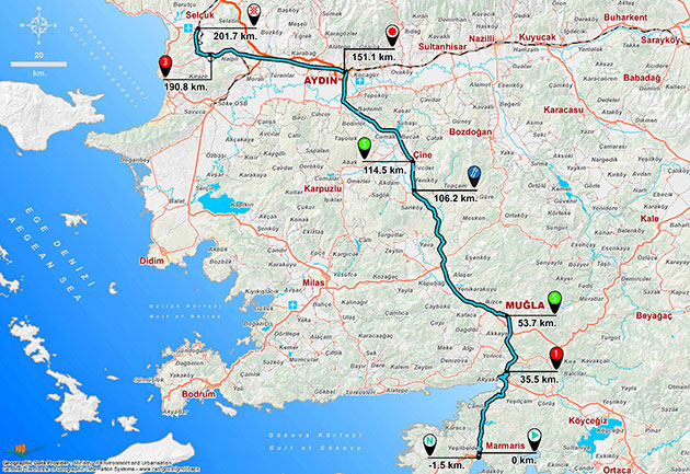 Tour of turkey stage 8 map